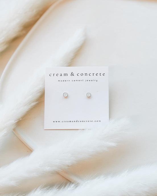 Concrete Dainty Dot studs